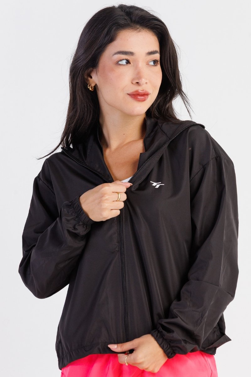 Corta Vento Feminina TT Ziper Inteiro - Preto