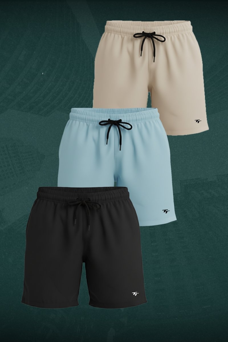 Kit 3 Shorts Dry Liso Masculino