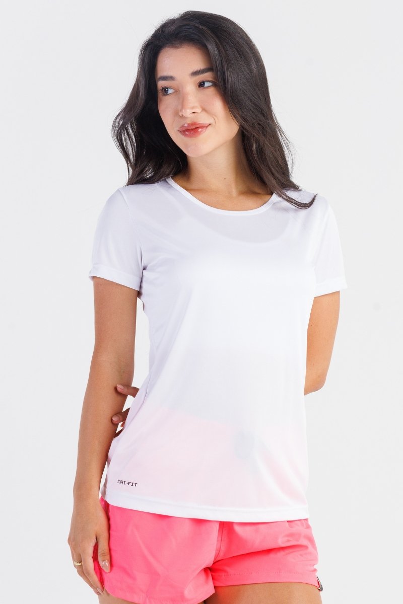 Camiseta Dry Fit Lisa Feminina Branco