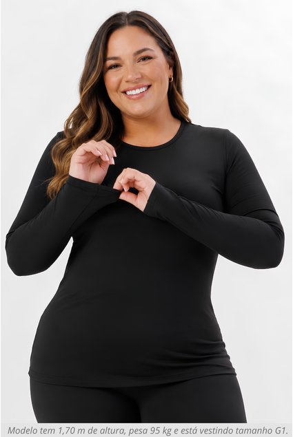 Blusa Térmica Blusa De Frio Feminina Plus Size Blusa Térmica Feminina Plus Size Peluciada Para Inverno Frio Parcelamento  Sem Juros
